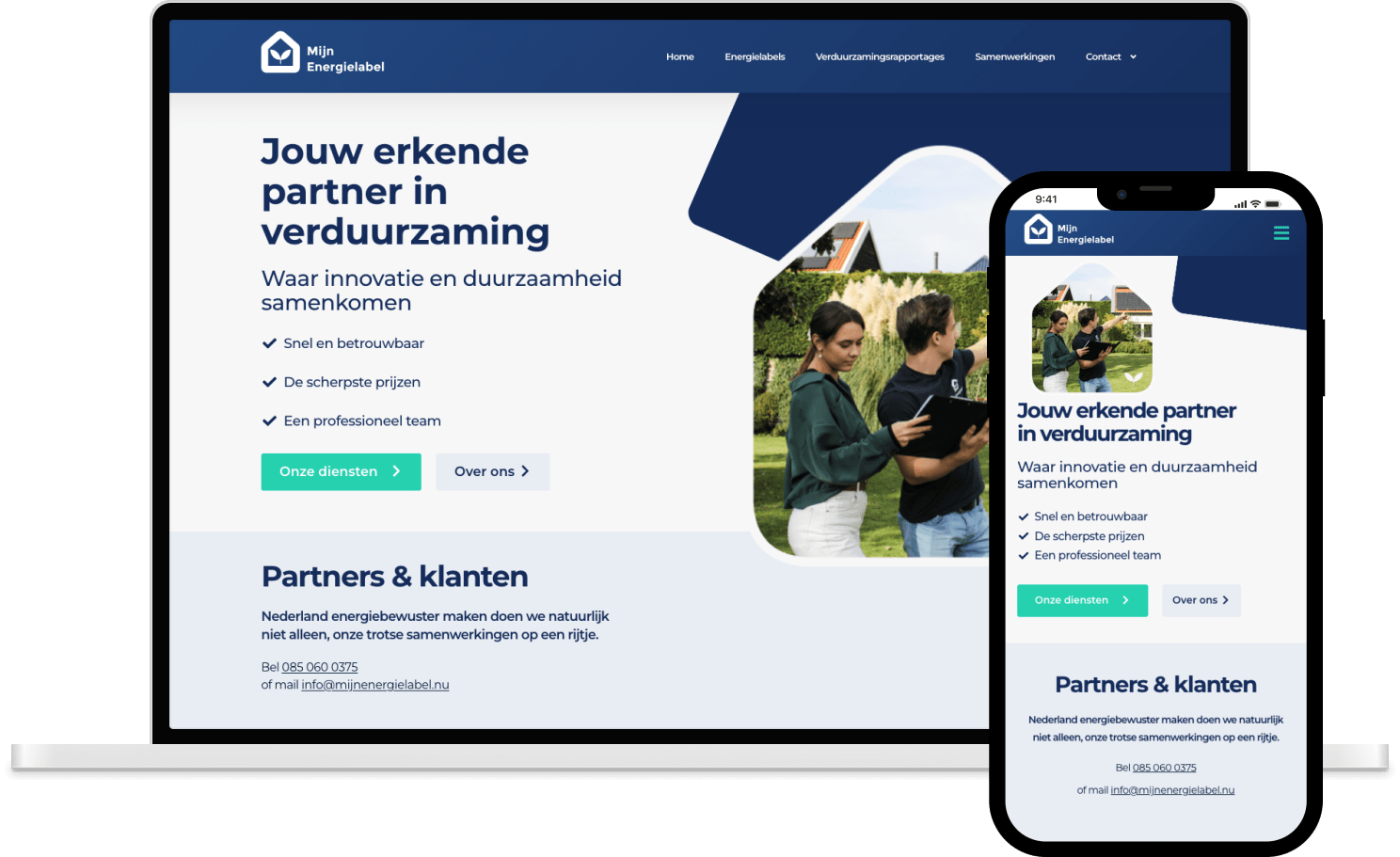 Mijn Energielabel website, designed and built by Wisefrog